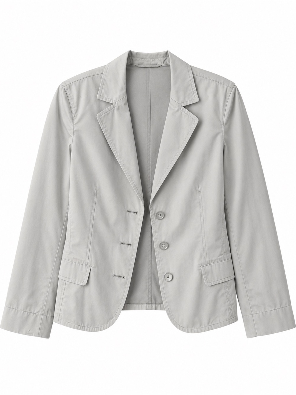 Vintage Hauber Silver Metallic Lightweight Blazer Jacket Size 8